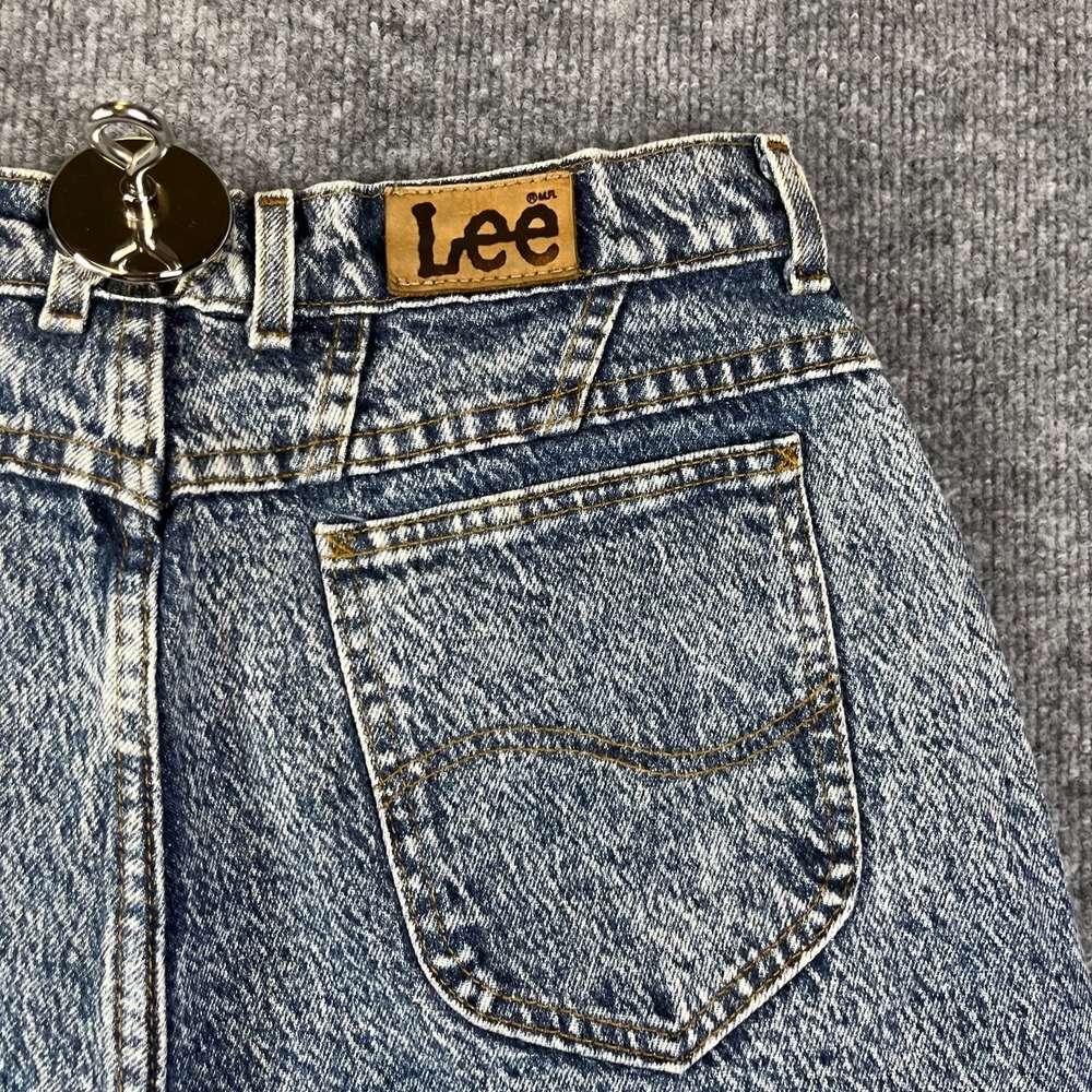Vintage Lee Jeans Women's 16P Acid Wash Denim High Rise Union Made USA - 31X27 - Picture 8 of 11